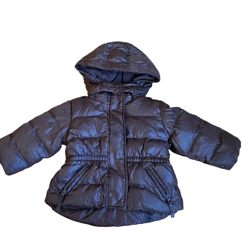 Baby Gap 12-18 months Down Fill Puffer Jacket 12-18‎ Brown Cozy Warm Cute